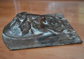 Stará bronzová plastika Ježiša (3,2kg) - 8