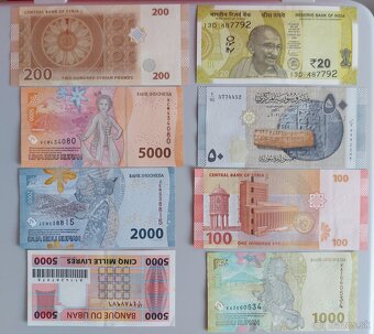 Zbierka bankoviek po 2 a 3 EUR - rôzne svetové - 8