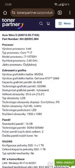Herný notebook Nitro 5 - 8