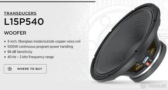 RCF 15", 500Watt AES, 8 Ohm, model L15P540 - 8