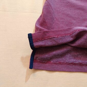 Gant bordová polokošeľa s krátkym rukávom oxford pique XL - 8