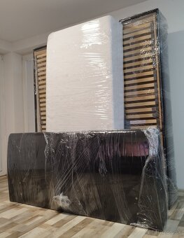 cierna polohovatelna manzelska postel Fines, 180x200x51 cm - 8