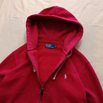 Polo Ralph Lauren červená mikina na zips s kapucňou M - 8