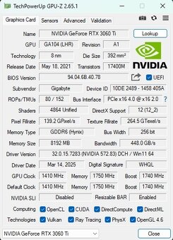 GIGABYTE GeForce RTX 3060 Ti GAMING OC 8GB - 8
