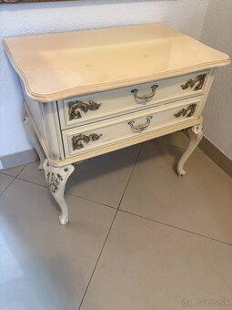 3 komody v rokoko štýle, krémovo-zlaté - 8