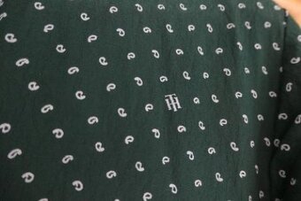 TOMMY HILFIGER MONOGRAM krasne zelene dlhe saty M/L - 8