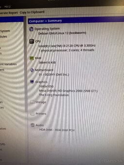 Počítač Dell OptiPlex 790 – i3-2120 / LINUX MX / 4GB / 250HD - 8