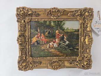 Starožitný obraz maľba na dreve - 8