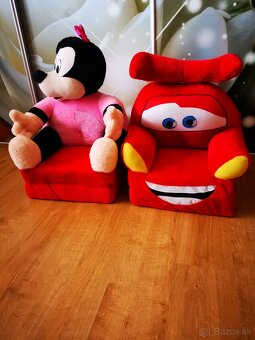Predám rozkladacie kreslá Minnie, MCQueen - 8
