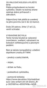 Predam detsky horský bicykel zn. Rockrider ST500 20-palcový - 8