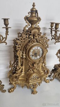 Krasne mosadzné krbove hodiny a svietniky Imperial - 8