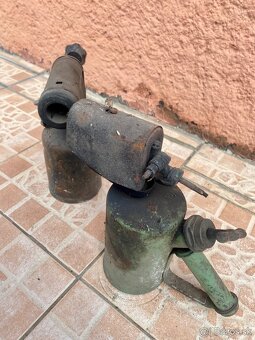 Starožitnosti - spájkovačky, stúpacie železá, vojenský opaso - 8