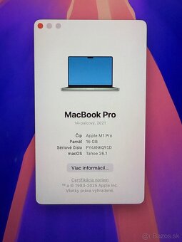 Macbook Pro 14” M1 PRO 16GB - 8