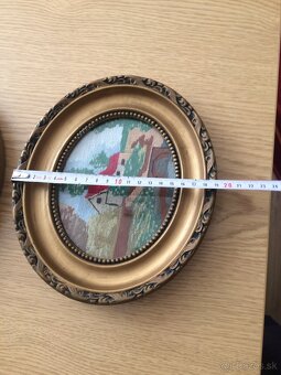 Gobelin ručne vyšívané obrazy 2ks - 8