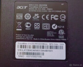 Predám zachovalý notebook ACER TRAVELMATE 5742 PEW51. - 8