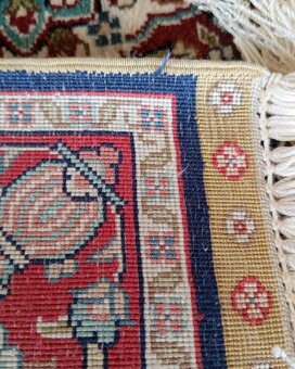 ⭐Perzský hodvábny koberec Isfahan – podpísaný 79x45⭐ - 8