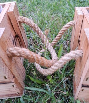 Drevené kvetináče, obal na kvetináč - 8