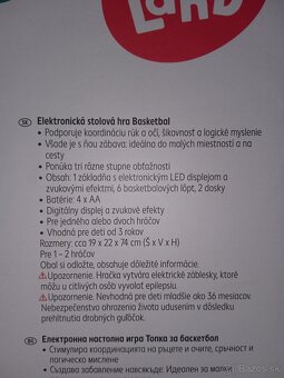 Elektronická stolová hra BASKETBAL - 8