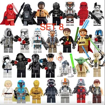 Rôzne figúrky Star Wars 8 (8ks) - typ lego - nové - 8
