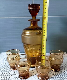 Retro karafy + poháre - 8