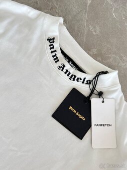 Palm Angels biele pánske tričko oversized - 8