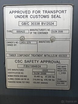 SLÁDKOVIČOVO Lodný kontajner 20DC Side door one way - 8