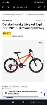 Detský horský bicykel Expl 500 20" 6-9 rokov oranžový - pou - 8