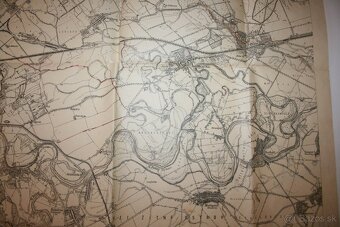 Takmer  100 ročná  mapa  Bratislavy  s okolím - 8