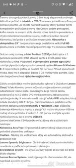 PC All In One PC Lenovo IdeaCentre C540 NEPOSIELAM - 8