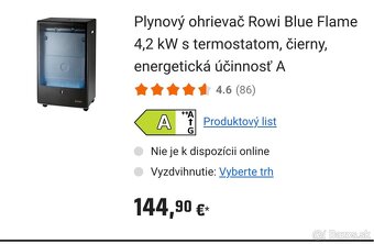Plynovy ohrievač zn: Rowi - 8
