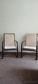 Pohodlné kovové kreslá s podsedákmi na terasu,balkón - 8