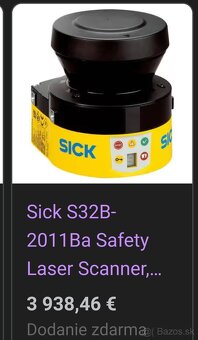 SICK LASEROVY SCANNER SNÍMAČ POHYBU S32B-2011BA - 8
