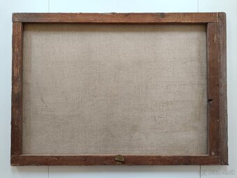 Obraz Švanda 1957 Žně u chmelnic, olej na plátně 58x82 - 8