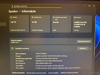 Predám Dell OptiPlex 7010 SFF – i5 / SSD + HDD / Windows 11 - 8