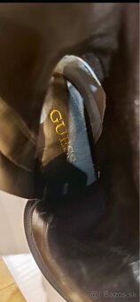 Predám čierne kožené vysoké čižmy GUESS - 8