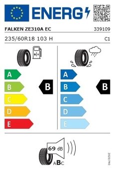 Predám nové pneu FALKEN ZIEX 235/60 R18 103H - 8
