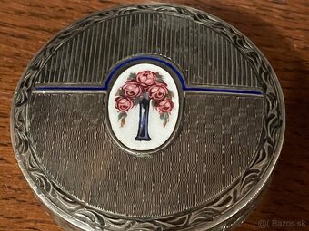 starožitna strieborná pudrenka - 8