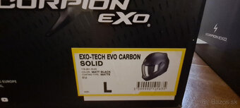 Nová prilba SCORPION EXO TECH CARBON ČIERNA veľkosť L - 8