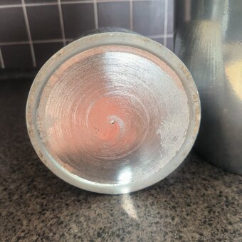 Kvetináče strieborné keramické - 8