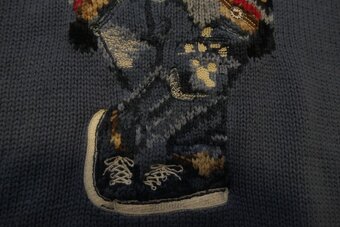 RALPH LAUREN BEAR luxusny original pansky krasny sveter XL - 8