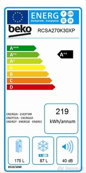 Chladnička s mrazničkou Beko 262 Litrov A++ - 8