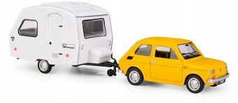 Fiat 126 + Niewiadow N250C 1:43 žltý - 8