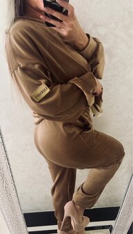 Damska talianska velurova suprava browni - 8