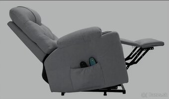 Masážne polohovacie kres vetlosivá, HUDSON - 8