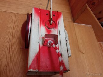 Retro ČSD nádražní lampa koncové světlo vlaku Kovo Věšín - 8