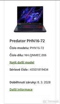 ACER PREDATOR HELIOS NEO 16 - 8