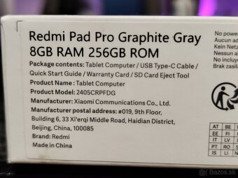 Xiaomi Redmi Pad Pro Wifi 8 GB/256 GB Graphite Gray - 8