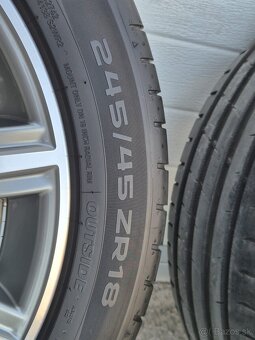 Letná sada 5x112 R18 , 245/45/18 BMW 5 - G30 G31 TOP stav - 8