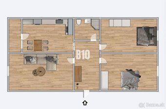 Veľký 3 izbový byt s balkónom v tichej časti / Klokočina - 8