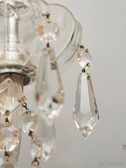 Párové tereziánske nástenné lampy s krištáľovými ovesmi - 8